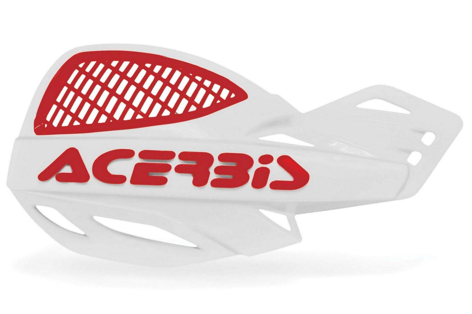 Acerbis-Handschalen-MX-Uniko-Vented-WeißRot Acerbis Handschalen MX Uniko Vented Weiß/Rot, Inkl. Anbaukit – Bild 1