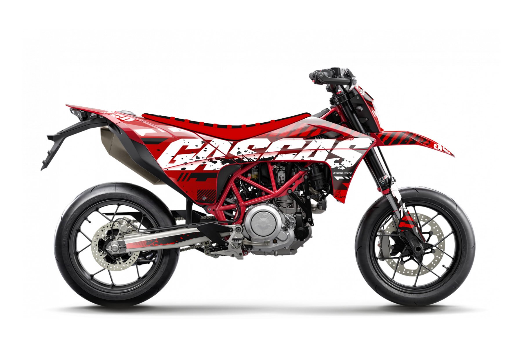 Dekor Factory Crash Red White passend für Gas Gas SM 700 – Bild 1