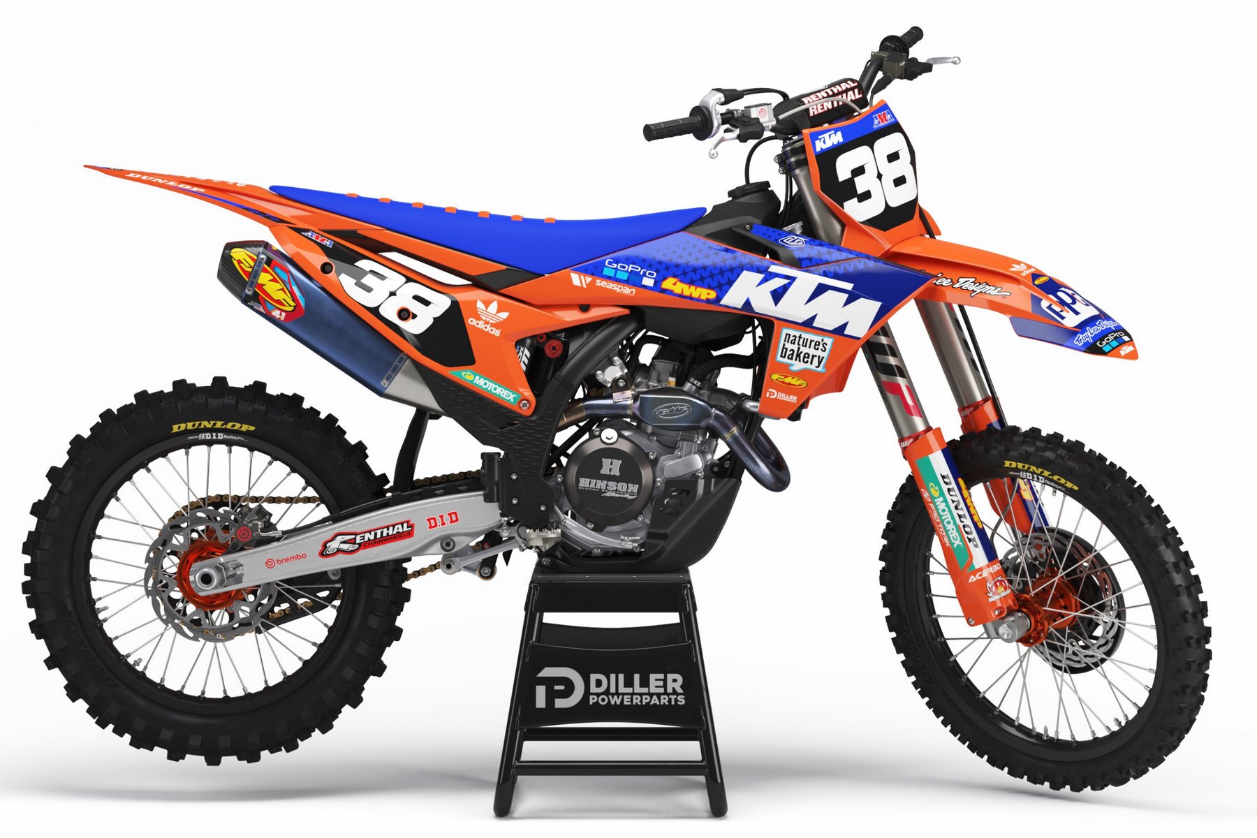 Dekor Troy Lee Designs Orange/Blau passend für KTM – Bild 1